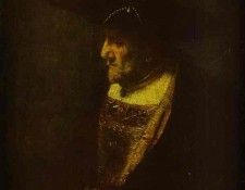 Rembrandt - Portrait of a Man in the Hat Decorated with Pearls.    