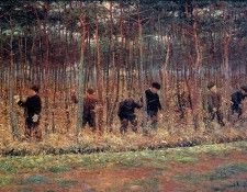 Verstraete Theodoor Beating the bushes in Campine Sun. Verstraete, 