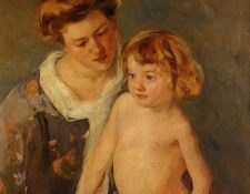 Cassatt Mary Jules Standing by His Mother.  