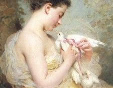 Chaplin Charles A Beauty with Doves. , 