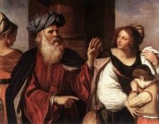 Guercino Abraham Casting Out Hagar and Ishmael. ,   