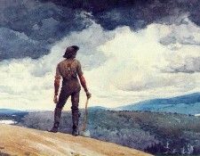 Homer The woodcutter, 1891, Watercolor over graphite, 34.9x5. , 