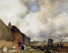 Weissenbruch Jan Farm near Noorden Sun. Weissenbruch,  