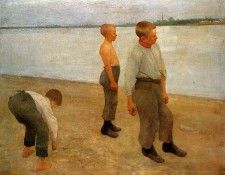 Ferenczy K�roly Boys throwing pebbles Sun. �������, Kiroly