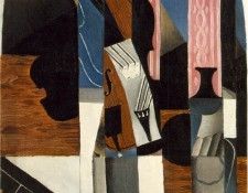 Gris Untitled (Violin and ink bottle on a table), 1913, 89.5. , 