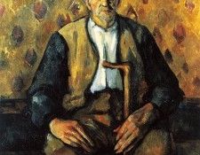 CEZANNE SITTANDE BONDE MED KAPP,c.1900-04, PRIVAT. , 