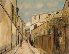 Church of Le Sacre Coeur from rue Saint Rustique 1928. , 