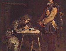 TERBORCH Gerard Officer Writing A Letter. Borch, ����� ���