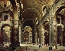 Cardinal Melchior de Polignac Visiting St Peters in Rome, 1730. ,  