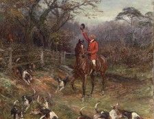 Hounds on the Scent leaving a Covert. , 