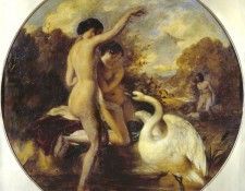 Etty William Female Bathers Surprised by a Swan. ����, ������