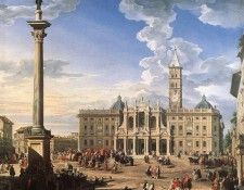 PANNINI Giovanni Paolo The Piazza And Church Of Santa Maria Maggiore. Pannini, �������� �����