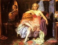 Argyros Oumbertos Girl In Boudoir. , Oumbertos
