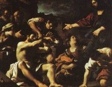 GUERCINO Raising Lazarus. ,   