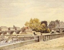 Harpignies Henri Joseph Pont Neuf Paris. Harpignies, -