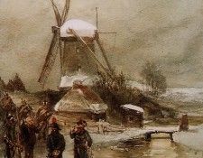 Rochussen Charles French troops at Dutch mill Sun. Rochussen, ������