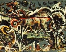 Pollock The she-wolf, 1943 (230 Kb)  Oil, gouache, and plast. , 