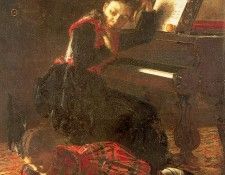 Eakins Home Scene (The Sisters of the Artist), 1870-71, oil . �����, �����