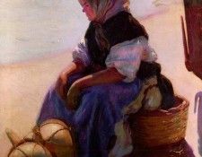 Gras Francisco Fisherwoman On The Beach. -