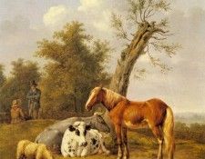 Oberman Anthony Cows A Horse And A Sheep Resting By A Blasted Oak. �������, ������