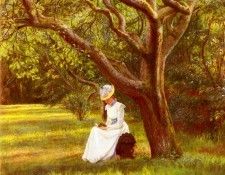 Poulsen Micholine Anemine Christine Reading In The Park. ,  Anemine Micholine