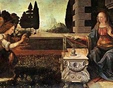 Leonardo - Annunciation. ,  