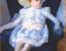 cassatt elsie in a blue chair 1880.  