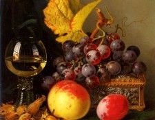 Ladell Edward A Still Life Of Black Grapes. Ladell, ������