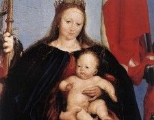 Holbien the Younger The Solothurn Madonna detail 1.   