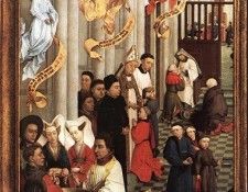 Weyden Seven Sacraments (left wing). ,   