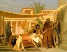 Socrates seeking Alcibiades in the House of Aspasia. , -