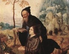 GOSSAERT Jan St Anthony with a Donor.   