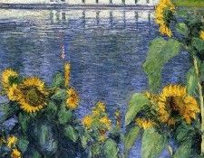 Caillebotte Gustave Sunflowers on the Banks of the Seine. , 