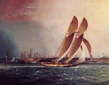 Buttersworth, James E - NYYC Yacht Comet Off the Battery (end. Buttersworth, ������ E