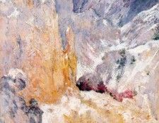 twachtman canyon in the yellowstone c1895. Twachtmann, Джон Генри