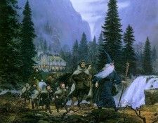 ma Nasmith cal2002 The Fellowship Leaving Rivendell. Nasmith, ���
