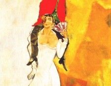 chagall double portrait with glass of wine 1917-18. , 