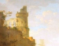 Strij van Jacob Italian landscape with ruin. Strij,  