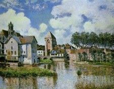 Sisley Moret-sur-Loing, 1891, 65x92 cm, Galerie H. Odermatt-. ������, �������