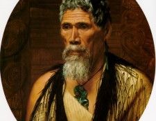 Anaha Te Rahui the celebrated carver of Rotorua 1908 76.5x64cm. , 