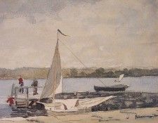 A Sloop at a Wharf Gloucester. , 