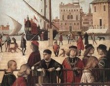 Carpaccio Arrival of the English Ambassadors detail2. , 