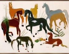 AbeytaNarcisco-GrazingHorses-sj. Abeyta, 