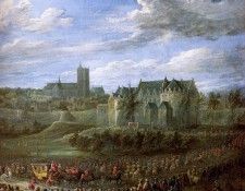 Teniers David Jr Arrival Christina of Sweden in Brussel . ,  