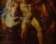 Peter Paul Rubens - Hercules Drunk, Being Led Away By a Nymph and a Satyr. ,  