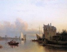 Immerzeel Cornelis River landscape. Immerzeel, 