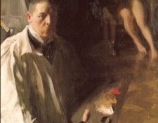 Zorn Self portrait with a model. , 