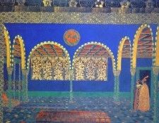 bakst le-martyre-de-saint-sebastien act-i-set-design 1911. , 