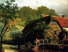 Achenbach Andreas Westfalische Wassermuhle. Achenbach, �������