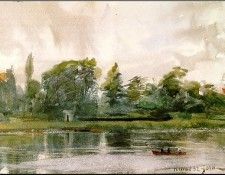 Zorn Landskapsstudie fran Richmond. 1882, akvarell (Watercol. , 